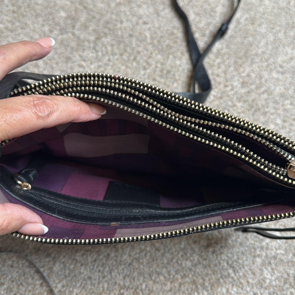 Kooba | Leather Envelope Crossbody Purse in Black - Picture 9 of 16